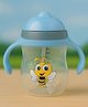 Badal Kidz Flap Baby Silicone Straw Sipper With Handle Spill Proof Sipper - 240ml - Blue