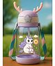 Badal Kidz Deer HornPlastic Baby Silicone Straw Sipper Spill Proof Sipper - Purple - 600 ml