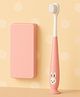 Badal Kidz Kids Bunny Toothbrush with Soft Silicone Head, Stand - Up Base - Pink