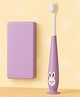Badal Kidz Kids Bunny Toothbrush with Soft Silicone Head, Stand - Up Base - Purple