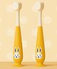 Badal Kidz Kids Bunny Toothbrush with Soft Silicone Head, Stand - Up Base - Yellow & Yellow ( pack of 2)