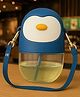Badal Kidz Penguin Sippy Cup with Straw, Cute Water Bottle with Adjustable Strap for Toddlers - Blue - 520 ml