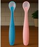 Badal Kidz Feeding Spoon With Ultra Supple 100% Silicone Tip,Bpa Free - Pink & Blue (Pack of 2)