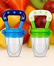 Badal Kidz baby Silicone Food/Fruit Nibbler, Baby Food and Fruit Feeder Combo - Blue & Green (Pack Of 2)