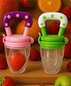 Badal Kidz baby Silicone Food/Fruit Nibbler, Baby Food and Fruit Feeder Combo - Pink & Green (Pack Of 2)