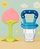 Badal Kidz Bpa Free 100 % Silicone Fruit Shape Teether And Fruit Feeder - Peach & Blue(Pack Of 2)