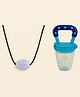Badal Kidz Baby Natural Tlismi Moti and Feeding Fruit Food Nibbler 100% Bpa Free , made up of silicone and plastic - Blue