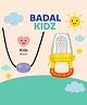 Badal Kidz Baby Natural Tlismi Moti and Feeding Fruit Food Nibbler 100% Bpa Free , made up of silicone and plastic - Yellow