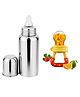 AEREX Stainless Steel Baby Feeding Bottle for Milk with Fruit Nibbler | Baby Feeding Milk Bottle | Feeding Bottle for Babies, Infants & Toddlers | Milk Drinking Bottle Ideal for Newborns - 240 ml