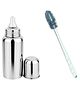 AEREX Stainless Steel Baby Feeding Bottle for Milk with Cleaning Brush Baby Feeding Milk Bottle | Feeding Bottle for Babies, Infants & Toddlers | Milk Drinking Bottle Ideal for Newborns - 240 ml