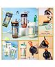 Sanjary Protein Shaker Bottle  Protein Shaker Cup Shaker Bottle for Protein Mixes Leakproof Shaker BPA Free Protein Shaker with Blender Ball color design may vary - 750 ml