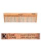 KINDED Handmade Oil Treated Wooden Hair Comb - Neem Wood NW07, Wide Tooth