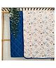 A Toddler Thing 100% Organic Muslin Cotton Quilt Space Hoppers Blue Newborn babies to 5 years
