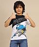 Kidsville Cotton DC Comics Featuring Half Sleeves Batman Printed Tee - White & Black