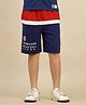 Kidsville Marvel Featuring Captain America Printed Shorts - Blue & Red