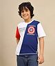 Kidsville Cotton Marvel Featuring Half Sleeves Captain America Printed Tee - Blue & White