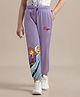 Kidsville Disney Frozen Featuring Elsa & Anna Character Printed Joggers - Purple