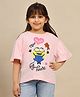 Kidsville Cotton Despicable Me Featuring Half Sleeves Minions Printed Tee - Pink