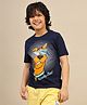Kidsville Cotton Scooby Doo Featuring Half Sleeves Scoobert Printed Tee - Blue