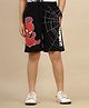 Kidsville Cotton Knit Marvel Featuring Spiderman Printed Shorts - Black