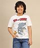 Kidsville Cotton Warner Bros Featuring Half Sleeves Tom & Jerry Printed Cotton Tee - White