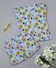 RAINE AND JAINE Cotton Knit Cap Sleeves Hearts & Floral Printed Coordinating Tee & Shorts Set - Blue