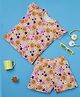 RAINE AND JAINE Cotton Knit Cap Sleeves Hearts & Floral Printed Coordinating Tee & Shorts Set - Pink