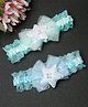 Stol'n Set Of 2 Bow Applique Detailed Star Designed Sequins Embellished Headbands - Sky Blue