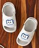 Toothless Teddy Bear Applique Detailed Slingback Sliders - Grey