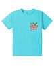 KAVEE Pure Cotton Half Sleeves Plant Printed Bio Washed Tee - Sky Blue