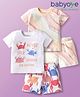 Babyoye 100% Cotton Knit Half Sleeves Shorts Crab Printed Co-Ord Night Suits Pack of 2 - Multicolor