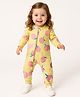 Babyoye 100% Cotton Full Sleeves Sleepsuit With Tropical Theme Print - Yellow