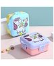 SCHOOLISH Unicorn Lunch Box 2 Layer Stainless Steel Lunch Box Comes with 1 Detachable Tray, 1 Small Container & 1 Spoon Ideal for Kids BPA Free 1120ml- PACK OF 1- COLOR MAY VARY
