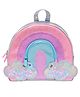 SCHOOLISH Small Stylish Picnic Bag for Kids sparkly rainbow design- PACK OF 1- COLOR MAY VARY