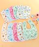 ZOE Waterproof Feeding Bibs for Babies with Snap Button Closure | Pack of 10 | Soft, Breathable & Machine Washable | Animal Print  Multicolour