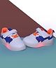 FEETWELL SHOES Heart Patch Embroidered LED Shoes With Velcro Closure - White