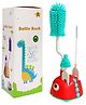 FunBlast Bottle Cleaning Brush Set with Stand 4-Pieces - Red