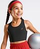 Pine Active Knit Sleeveless Super Stretch Sports Bra - Black