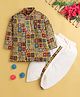 Jeet Ethnics Cotton Blend Full Sleeves Floral Printed Dhoti Kurta Set - Multi Colour