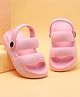 Pine Kids Back Strap Solid Color Clogs - Pink
