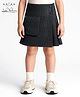 Arias Checkered Skirt With Front Pocket - Black