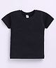 Nottie Planet Cotton Half Sleeves Solid Tee - Black