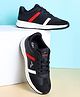 ABROS Colour Blocked Lace Up Shoes - Black & Red