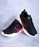 ABROS Colour Blocked & Play Big Text Designed Lace Up Shoes - Black & Red