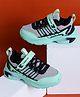 ABROS Colour Blocked Velcro Closure Shoes - Light Grey & Black