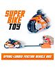 Sanjary Super Bike Toy Spring Loaded Friction Vehicle Bike Motorcycle Launcher for kids color design may vary