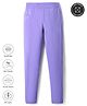 Pine Active Knit Full Length Premium Ultra Comfort Super Stretch Aero Soft Solid Color Leggings - Purple