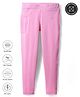 Pine Active Knit Full Length Premium Ultra Comfort Super Stretch Aero Soft Solid Color Leggings - Pink