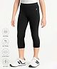 Pine Active Premium Knit Ultra Comfort  Super Stretch Aero Soft Capri Leggings - Black