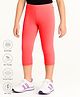 Pine Active Premium Knit Ultra Comfort  Super Stretch Aero soft Capri Leggings - Red